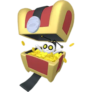 Gimmighoul shiny front-facing sprite from Pokémon Scarlet