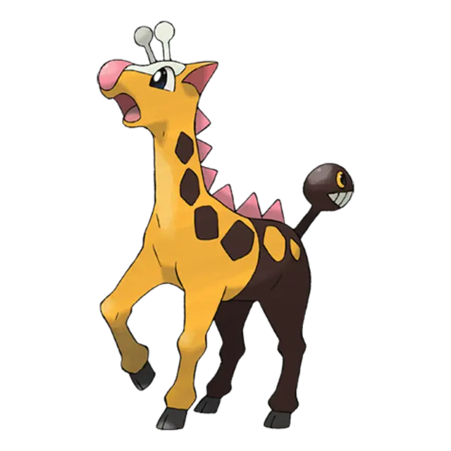 Girafarig, the Long Neck Pokémon — Normal/Psychic-type Pokémon official artwork