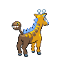 Girafarig shiny back-facing sprite from Pokémon White