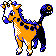 Girafarig shiny front-facing sprite from Pokémon Crystal