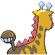 Girafarig back-facing sprite from Pokémon Pearl