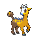 Girafarig shiny front-facing sprite from Pokémon Pearl
