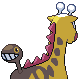 Girafarig back-facing sprite from Pokémon SoulSilver