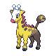 Girafarig front-facing sprite from Pokémon SoulSilver