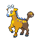 Girafarig shiny front-facing sprite from Pokémon Platinum