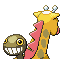 Girafarig back-facing sprite from Pokémon Sapphire