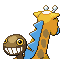 Girafarig shiny back-facing sprite from Pokémon Sapphire
