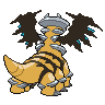 Giratina shiny back-facing sprite from Pokémon Black