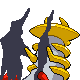 Giratina back-facing sprite from Pokémon Pearl