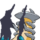 Giratina shiny back-facing sprite from Pokémon Pearl