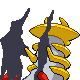 Giratina back-facing sprite from Pokémon SoulSilver