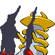 Giratina back-facing sprite from Pokémon Platinum