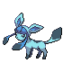 Glaceon front-facing sprite from Pokémon Pearl