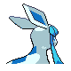 Glaceon shiny back-facing sprite from Pokémon Pearl