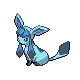 Glaceon front-facing sprite from Pokémon SoulSilver