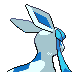 Glaceon shiny back-facing sprite from Pokémon SoulSilver