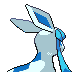 Glaceon shiny back-facing sprite from Pokémon Platinum
