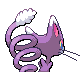 Glameow shiny back-facing sprite from Pokémon Diamond