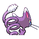 Glameow shiny back-facing sprite from Pokémon SoulSilver