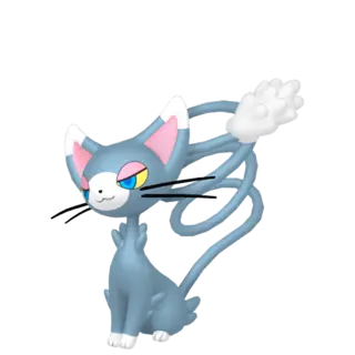 Glameow front-facing sprite from Pokémon Brilliant Diamond