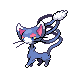 Glameow front-facing sprite from Pokémon Platinum