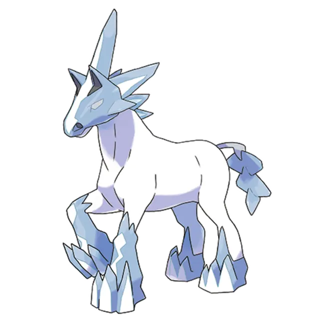 Glastrier, the Wild Horse Pokémon — Ice-type Pokémon official artwork