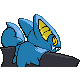 Gliscor shiny back-facing sprite from Pokémon Platinum