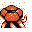 Gloom back-facing sprite from Pokémon Red