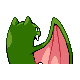 Golbat shiny back-facing sprite from Pokémon Pearl