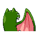 Golbat shiny back-facing sprite from Pokémon SoulSilver