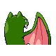 Golbat shiny back-facing sprite from Pokémon Platinum