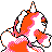 Goldeen back-facing sprite from Pokémon Crystal