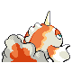 Goldeen back-facing sprite from Pokémon Diamond