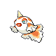 Goldeen front-facing sprite from Pokémon Diamond