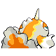 Goldeen shiny back-facing sprite from Pokémon Diamond