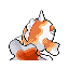 Goldeen back-facing sprite from Pokémon FireRed