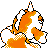 Goldeen shiny back-facing sprite from Pokémon Silver