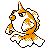 Goldeen shiny front-facing sprite from Pokémon Silver