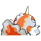Goldeen back-facing sprite from Pokémon SoulSilver