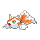 Goldeen front-facing sprite from Pokémon SoulSilver