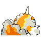 Goldeen shiny back-facing sprite from Pokémon SoulSilver