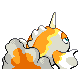 Goldeen shiny back-facing sprite from Pokémon Platinum
