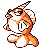 Goldeen front-facing sprite from Pokémon Red