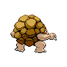 Golem shiny back-facing sprite from Pokémon Black 2