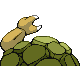 Golem back-facing sprite from Pokémon Diamond