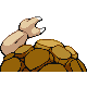 Golem shiny back-facing sprite from Pokémon Diamond