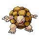 Golem shiny front-facing sprite from Pokémon Diamond