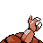 Golem shiny back-facing sprite from Pokémon Gold