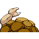 Golem shiny back-facing sprite from Pokémon HeartGold