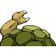 Golem back-facing sprite from Pokémon Platinum